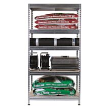 Etagère de rangement bois/métal 192x75x35cm - 1ER