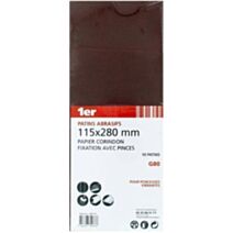 10 Patins Abrasifs Corindon GR80 115x280mm