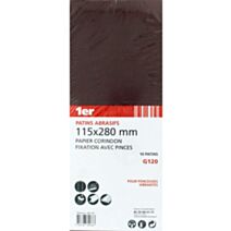 10 Patins Abrasifs Corindon GR120 115x280mm