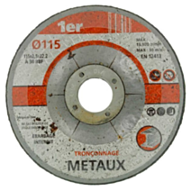 Disque à tronçonner les métaux Ø115mm - 1ER