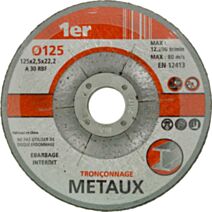 5 disques à tronçonner les métaux Ø125mm - 1ER