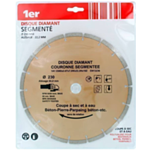 Disque Diamant Matériaux couronne segmentée Ø230mm - 1ER