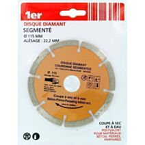 Disque diamant Matériaux couronne segmentée Ø115mm - 1ER