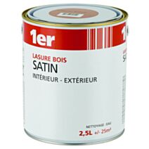 Lasure bois satin chêne foncé 2,5L - 1ER