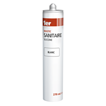 Mastic sanitaire silicone blanc 270 mL - 1ER
