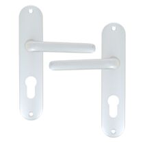 Poignée de porte à cylindre Chamonix aluminium argent entraxe 165mm - 1ER