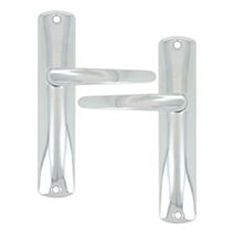 Poignée de porte sur plaque bdc Enzio zamak chromé entraxe 165mm - 1ER