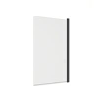Pare baignoire 1 volet verre trempé 5mm 80x140cm transparent et profilé noir - 1ER