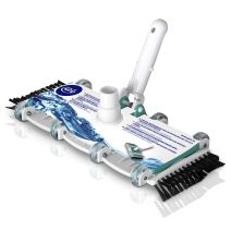 Tête de balai rotatif piscine 8 roues avec brosses latérales piscine - GRE