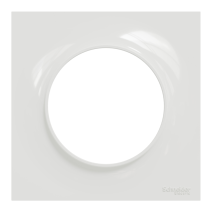 Plaque interrupteur simple Odace Styl blanc - SCHNEIDER ELECTRIC