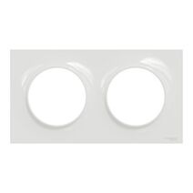 Plaque double Odace Styl blanc - SCHNEIDER ELECTRIC