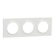 Plaque triple Odace Styl blanc - SCHNEIDER ELECTRIC