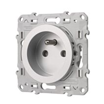 Prise 2 P+T Odace aluminium - SCHNEIDER ELECTRIC