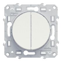 Interrupteur va-et-vient et poussoir Odace blanc - SCHNEIDER ELECTRIC