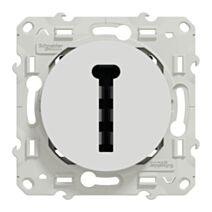 Prise téléphone à assembler Odace blanc - SCHNEIDER ELECTRIC