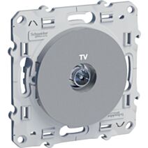 Prise TV simple Odace aluminium - SCHNEIDER ELECTRIC