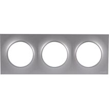 Plaque triple Odace style aluminium - SCHNEIDER ELECTRIC