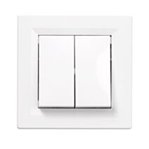 Double interrupteur va-et-vient Asfora blanc - SCHNEIDER ELECTRIC