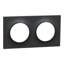 Plaque double Odace Styl anthracite - SCHNEIDER ELECTRIC