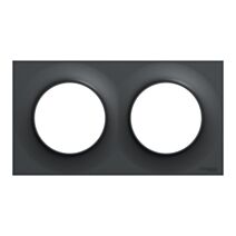 Plaque double Odace Styl anthracite - SCHNEIDER ELECTRIC