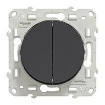 Double interrupteur va-et-vient à assembler Odace anthacite SCHNEIDER ELECTRIC