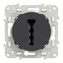 Prise téléphone à assembler Odace gris anthracite - SCHNEIDER ELECTRIC