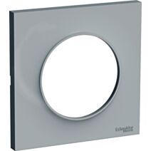 Plaque 1 poste gris - Odace Styl - SCHNEIDER ELECTRIC