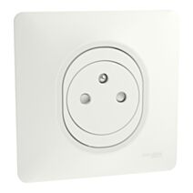 Prise de courant 2P+T Ovalis blanc - SCHNEIDER ELECTRIC