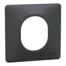 Plaque simple Ovalis gris anthracite - SCHNEIDER ELECTRIC