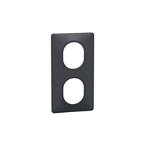 Plaque double verticale Ovalis gris anthracite - SCHNEIDER ELECTRIC