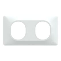 Plaque double horizontale Ovalis blanc - SCHNEIDER ELECTRIC