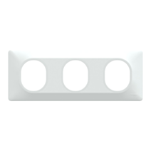 Plaque triple horizontale Ovalis blanc - SCHNEIDER ELECTRIC