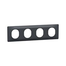 Plaque quadruple horizontale Ovalis gris anthracite - SCHNEIDER ELECTRIC