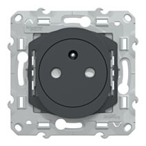 Prise avec terre affleurante à assembler Ovalis anthracite - SCHNEIDER ELECTRIC