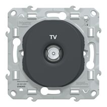 Prise tv à assembler Ovalis anthracite - SCHNEIDER ELECTRIC