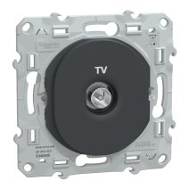 Prise tv à assembler Ovalis anthracite - SCHNEIDER ELECTRIC