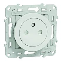 Prise avec terre affleurante à assembler Odace blanc - SCHNEIDER ELECTRIC