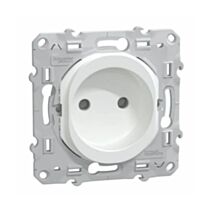 Prise 2 pôles 16A rénovation Ovalis blanc - SCHNEIDER ELETRIC