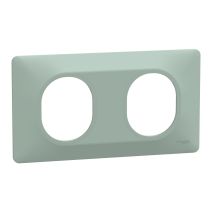 Plaque double Ovalis sauge - SCHNEIDER ELECTRIC