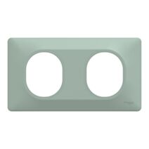 Plaque double Ovalis sauge - SCHNEIDER ELECTRIC