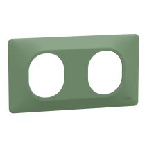 Plaque double Ovalis vert forêt - SCHNEIDER ELECTRIC