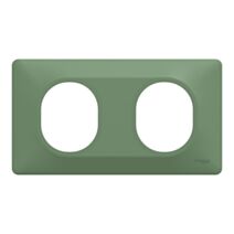 Plaque double Ovalis vert forêt - SCHNEIDER ELECTRIC