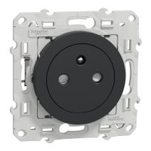 Prise avec terre affleurante avec griffes Odace anthracite - SCHNEIDER ELECTRIC