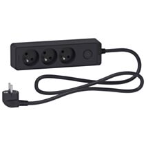 Rallonge multiprise Odace 3 prises 1,5m anthracite - SCHNEIDER ELECTRIC