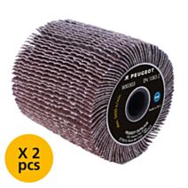 2 *BROSSES LAMELLES ABRASIVES 120X100MM GRAIN 40 - 150610