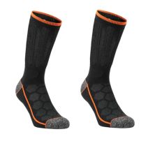 2 Paires de Chaussettes de Travail 47-49 noir - BLACK+DECKER