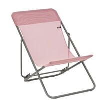 Transat maxi toile Batyline® acier pliable cerisier - LAFUMA MOBILIER
