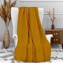 Plaid Cocooning moutarde
