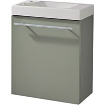 Ensemble lave-mains Haras céramique mélaminé vert mat - GODART