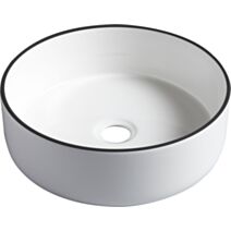 Vasque Adina céramique liseré Ø36cm blanc - GODART